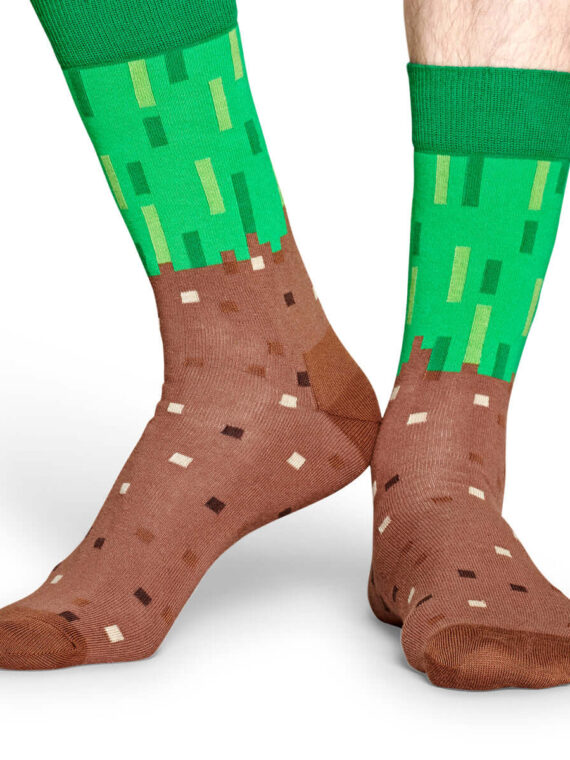 Grass Pixel Sock